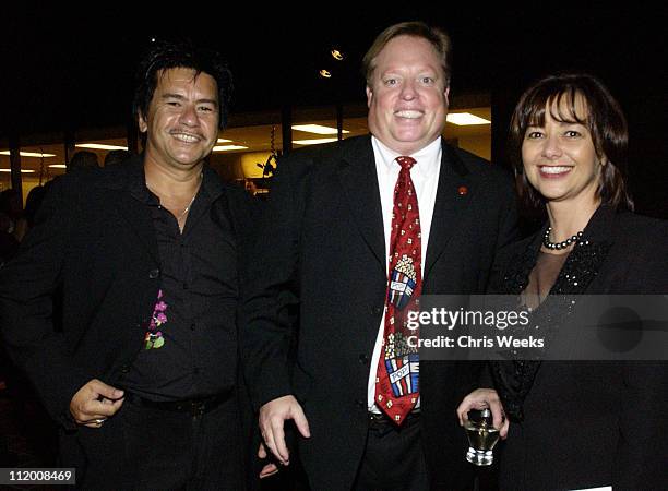 Dora Fourcade, David George and Martin Ciercole during Perles de Tahiti Hosts "Little Black Dress" to Benefit Stop Cancer at Astra West in West...