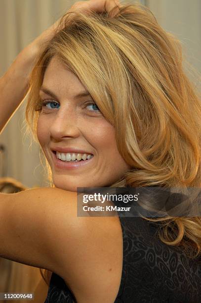 Angela Lindvall during 9th Annual Victoria's Secret Fashion Show - Hair and Makeup at The New York State Armory in New York City, New York, United...