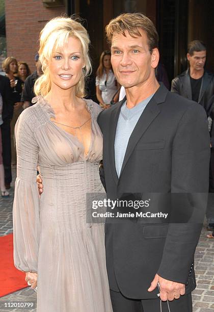 Alison Doody and Patrick Swayze during "King Solomon's Mines" Premiere at Tribeca Grand Hotel in New York City, New York, United States.