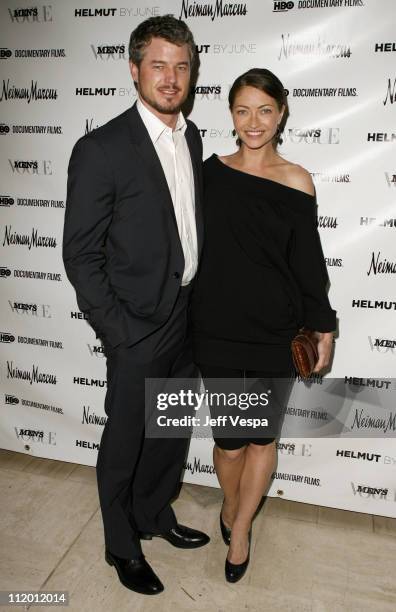 Eric Dane and Rebecca Gayheart during Men's Vogue Hosts a Private Screening of "Helmut" by June with Brett Ratner at Neiman Marcus in Beverly Hills,...