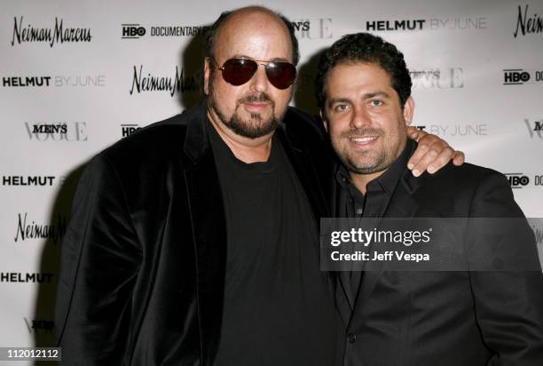 James Toback and Brett Ratner during Men's Vogue Hosts a Private Screening of "Helmut" by June with Brett Ratner at Neiman Marcus in Beverly Hills,...