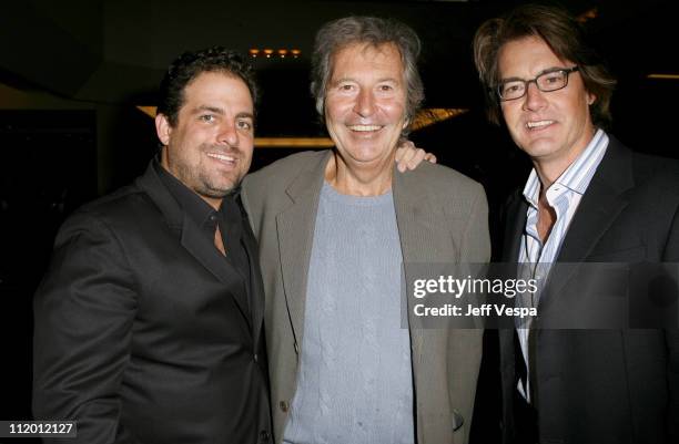 Brett Ratner, Bob Shaye and Kyle MacLachlan during Men's Vogue Hosts a Private Screening of "Helmut" by June with Brett Ratner at Neiman Marcus in...