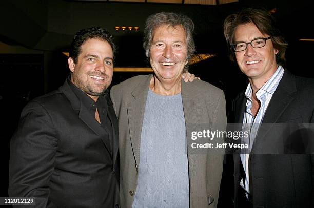 Brett Ratner, Bob Shaye and Kyle MacLachlan during Men's Vogue Hosts a Private Screening of "Helmut" by June with Brett Ratner at Neiman Marcus in...