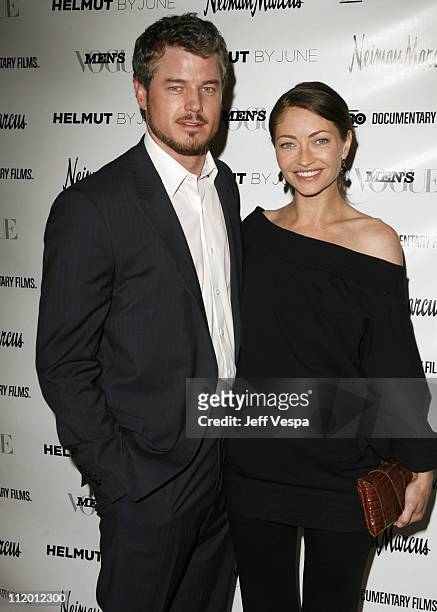 Eric Dane and Rebecca Gayheart during Men's Vogue Hosts a Private Screening of "Helmut" by June with Brett Ratner at Neiman Marcus in Beverly Hills,...