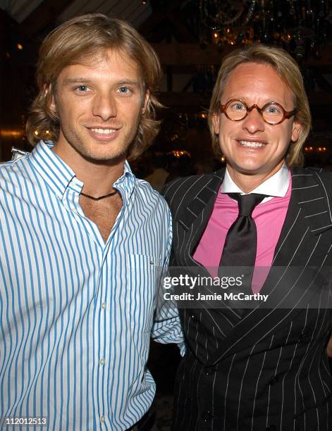 John Zimmerman and Carson Kressley during 13th Annual amfAR Boathouse Rocks Benefit at Tavern on the Green at Tavern On The Green in New York City,...