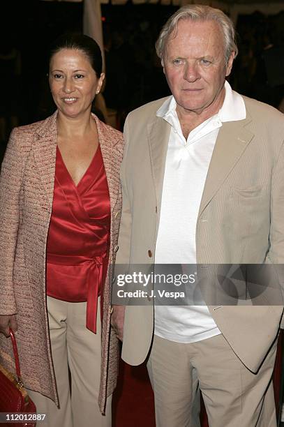 Stella Hopkins and Sir Anthony Hopkins during 2005 Toronto Film Festival - "Proof" Premiere at Roy Thompson Hall in Toronto, Canada.
