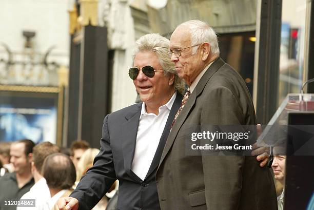 Jon Peters and Johnny Grant during Jon Peters Recieves a Star on the Walk of Fame at Walk of Fame in Hollywood, CA, United States.