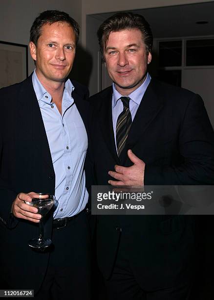 Michael Burns and Alec Baldwin during Lions Gate Celebrates the Acquisition of Artisan Entertainment in Los Angeles, California, United States.