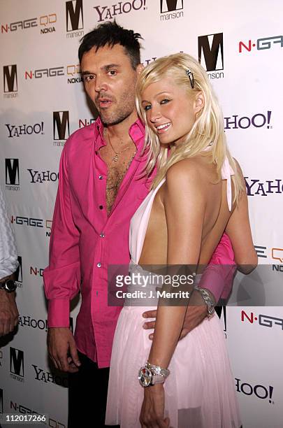 David LaChapelle and Paris Hilton during Paris Hilton Record Release Party at Mansion at Mansion in Miami, California, United States.