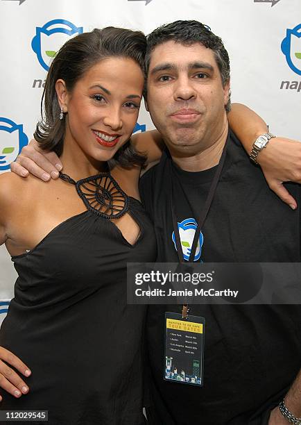 Jennifer Crisafulli and Gary Dell'Abate during Napster Launches "Napster To Go" Cafe Tour with Free Music and MP3 Players at Coffee Shop in New York...