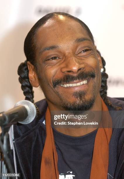 Snoop Dogg during Snoop Dogg and Pony Launch "Doggy Biscuitz" Shoe Line at David Z - Broadway and Houston in New York City, New York, United States.