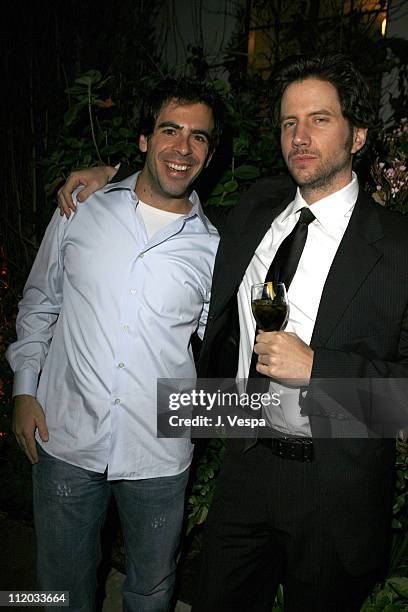 Eli Roth and Jamie Kennedy during Lionsgate 2006 Oscar Party at Chateau Marmont in West Hollywood, California, United States.
