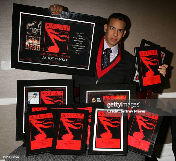 Daddy Yankee, honoree Songwriter of the Year during ASCAP El Premio Music Awards at Beverly Hilton Hotel in Beverly Hills, California, United States.