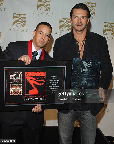 Daddy Yankee, Songwriter of the Year and Ricardo Arjona, ASCAP Latin Heritage Award honoree