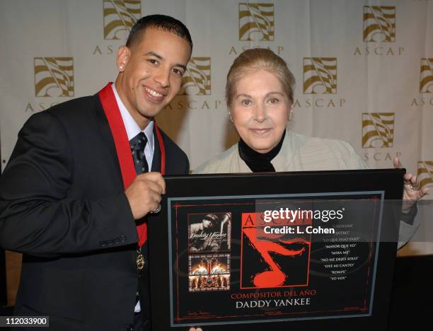 Daddy Yankee, Songwriter of the Year and Marilyn Bergman, ASCAP President