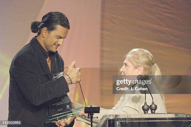 Ricardo Arjona and Marilyn Bergman during ASCAP El Premio Music Awards at Beverly Hilton Hotel in Beverly Hills, California, United States.