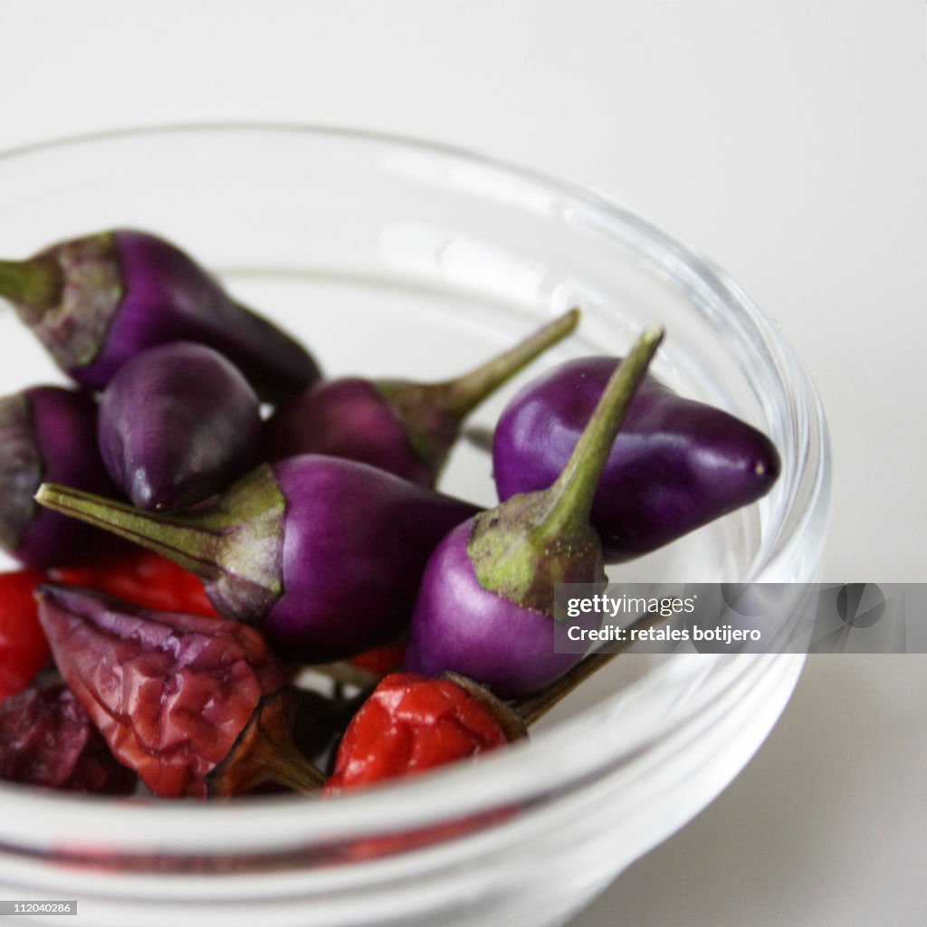 Purple peppers