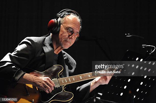 Musician Larry Carlton takes part in the recording of the Japan benefit song "Love Will Find A Way" to raise funds for victims of the earthquake and...
