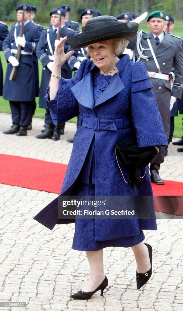 HRH Queen Beatrix Of The Netherlands And Crown Prince Couple Willem Alexander And Maxima On Germany Visit - Day 1