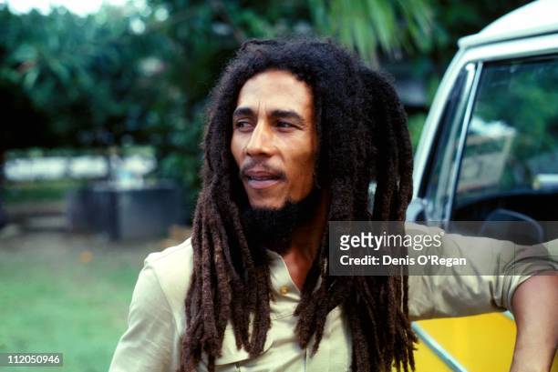 Bob Marley in Montego Bay, Jamaica, in 1979, prior to his appearance at the Reggae Sunsplash festival.