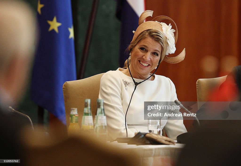 HRH Queen Beatrix Of The Netherlands And Crown Prince Couple Willem Alexander And Maxima On Germany Visit - Day 1