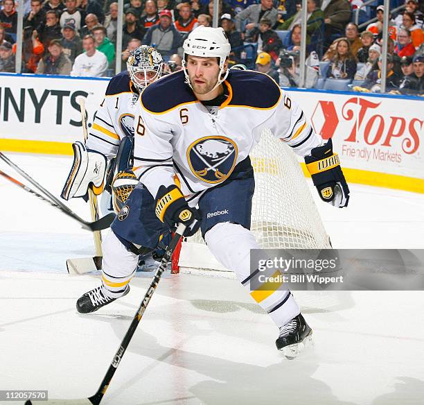 Mike Weber of the Buffalo Sabres skates against the Philadelphia Flyers at HSBC Arena on March 8, 2011 in Buffalo, New York.