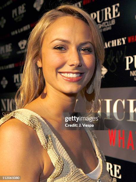 Stacy Keibler during Nick Lachey Album Release Party at Mood Sponsored by Pure Las Vegas at Mood in Hollywood, California, United States.