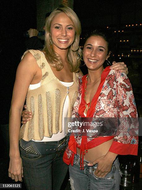 Stacy Keibler and Emmanuelle Chriqui during Nick Lachey Album Release Party at Mood Sponsored by Pure Las Vegas at Mood in Hollywood, California,...