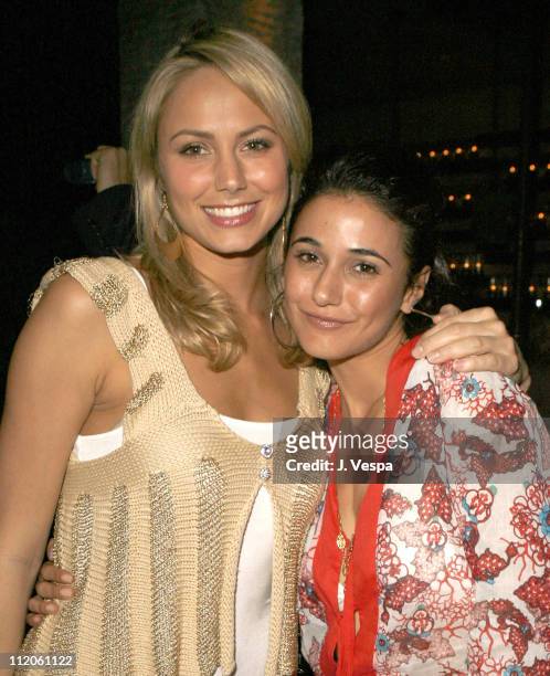 Stacy Keibler and Emmanuelle Chriqui during Nick Lachey Album Release Party at Mood Sponsored by Pure Las Vegas at Mood in Hollywood, California,...