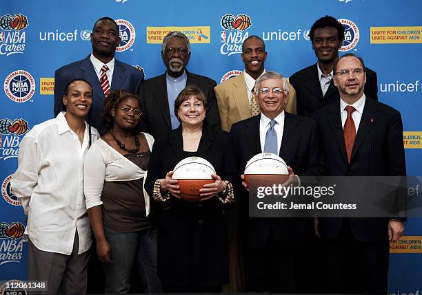 Teresa Witherspoon, Dikembe Mutombo, Kimberly Canaday, Bill Russell, Ann M. Veneman, Executive Director of UNICEF, Jerome Williams, David J. Stern,...