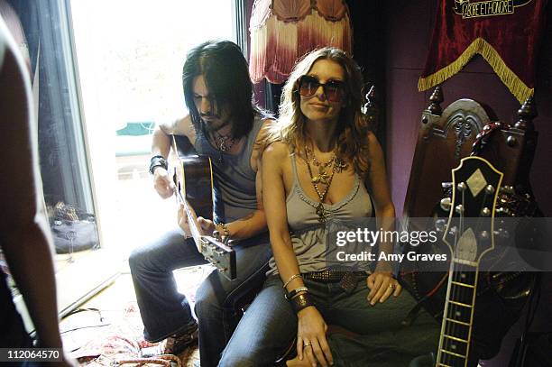 Gilby Clarke and Daniella Clarke during Spring/Summer Frankie B Ad Campaign with Daniella Clarke and Gilby Clarke at Private Residence in Sherman...