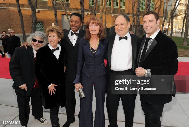The cast and crew of "Welcome Back, Kotter" Robert Hegyes, Ellen Travolta, Lawrence Hilton-Jacobs, Marcia Strassman, Gabe Kaplan and John Travolta...