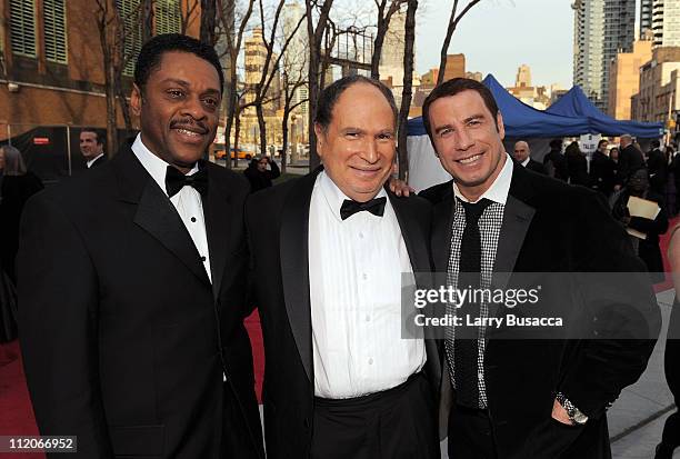 Lawrence Hilton-Jacobs, Gabe Kaplan, and John Travolta attend the 9th Annual TV Land Awards at the Javits Center on April 10, 2011 in New York City.