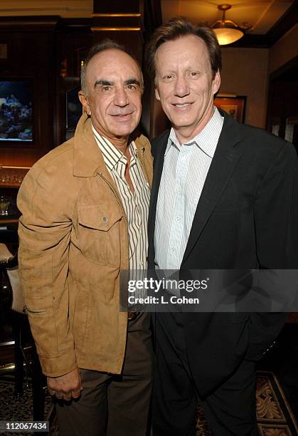 Robert Shapiro and James Woods during Paradigm and Imagine Television "Shark" Premiere Party in Beverly Hills, California, United States.