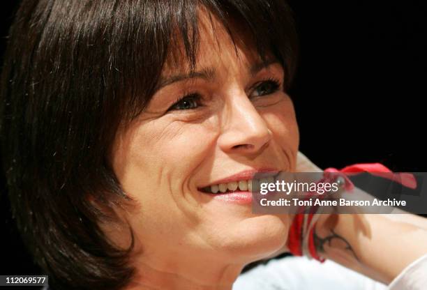 Princess Stephanie of Monaco during "Le Roi Soleil" Musical & "FightAids Monaco" Press Conference at Grimaldi Forum in Monte Carlo, Monaco.