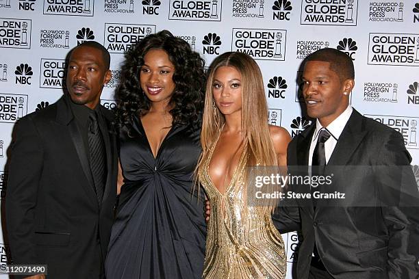 Eddie Murphy, Jennifer Hudson, Beyonce Knowles and Jamie Foxx of "Dreamgirls," winner Best Motion Picture, Musical or Comedy