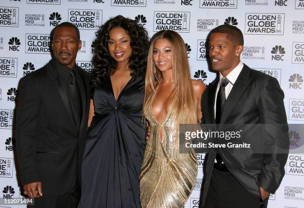 Eddie Murphy, Jennifer Hudson, Beyonce Knowles and Jamie Foxx of "Dreamgirls," winner Best Motion Picture, Musical or Comedy