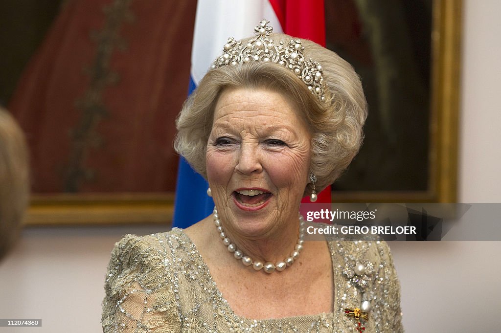 Queen Beatrix of the Netherlands smiles