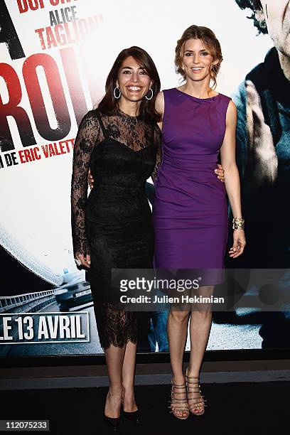 Alice Taglioni and Caterina Murino attend 'La Proie' Paris premiere at UGC Cine Cite Bercy on April 12, 2011 in Paris, France.