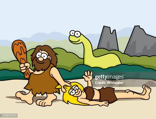 caveman love - caveman stock illustrations