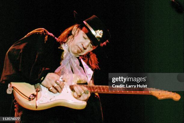 Stevie Ray Vaughan performs at the Concord Pavilion in Concord, California on May 24, 1987.