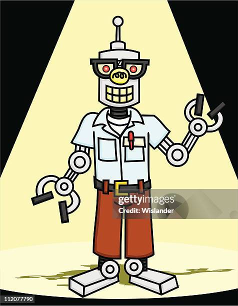 robot nerd - pocket protector stock illustrations