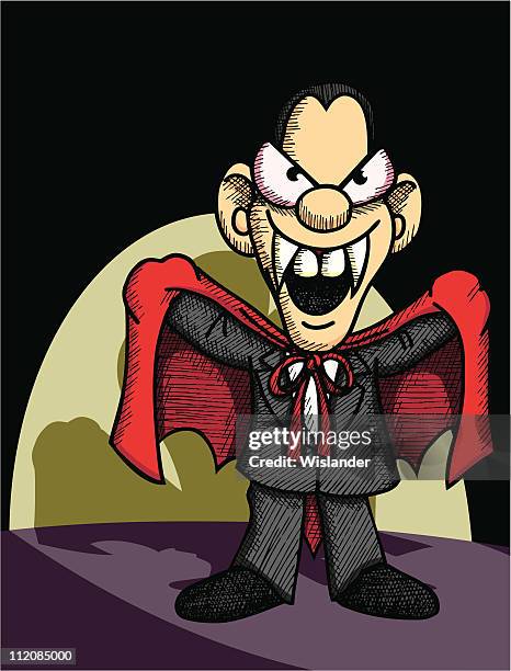 creepy vampire cartoon - shadow monster stock illustrations