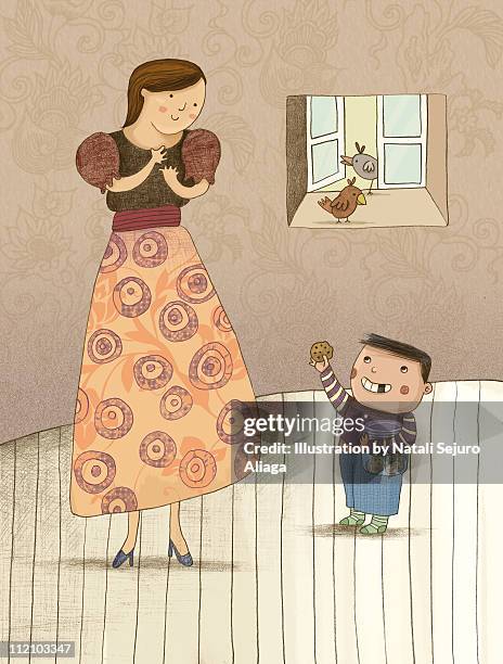illustration made for mother's day - missing tooth stock illustrations