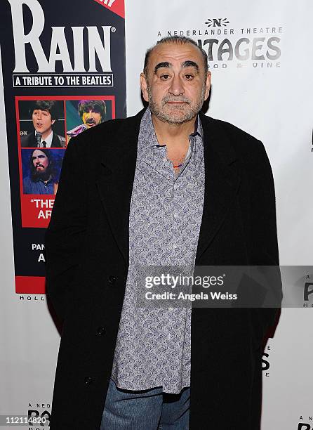 Actor Ken Davitian arrives at the opening night of 'Rain- A Tribute To The Beatles' at the Pantages Theatre on April 12, 2011 in Hollywood,...