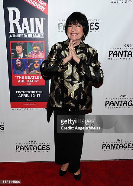 Comedienne Jo Anne Worley arrives at the opening night of 'Rain- A Tribute To The Beatles' at the Pantages Theatre on April 12, 2011 in Hollywood,...