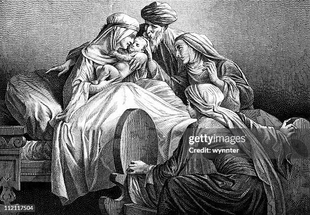 birth of john the baptist - john the baptist stock illustrations