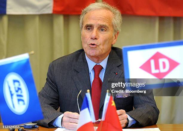 Philippe Louis-Dreyfus, president of Louis Dreyfus Armateurs SAS, speaks during a news conference in Paris, France, on Wednesday, April 13, 2011....