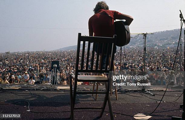 Ralph McTell, British folk singer, onstage during a concert performance at the Isle of Wight festival, on the Isle of Wight, England, Great Britain,...