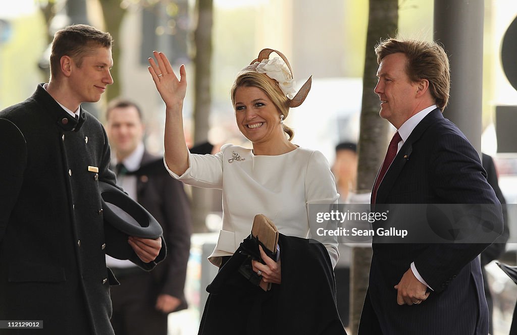 HRH Queen Beatrix Of The Netherlands And Crown Prince Couple Willem Alexander And Maxima On Germany Visit - Day 1